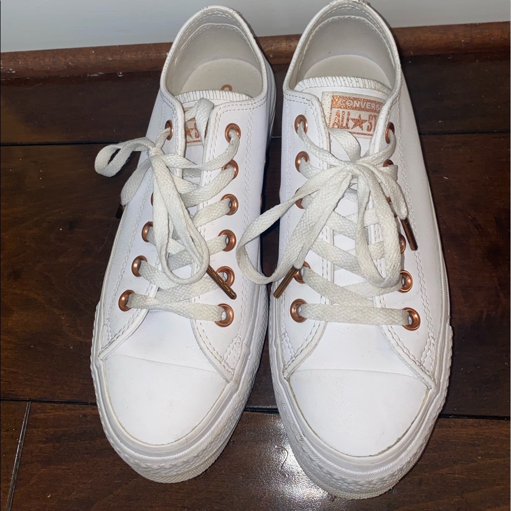 Converse White Platform Sneakers